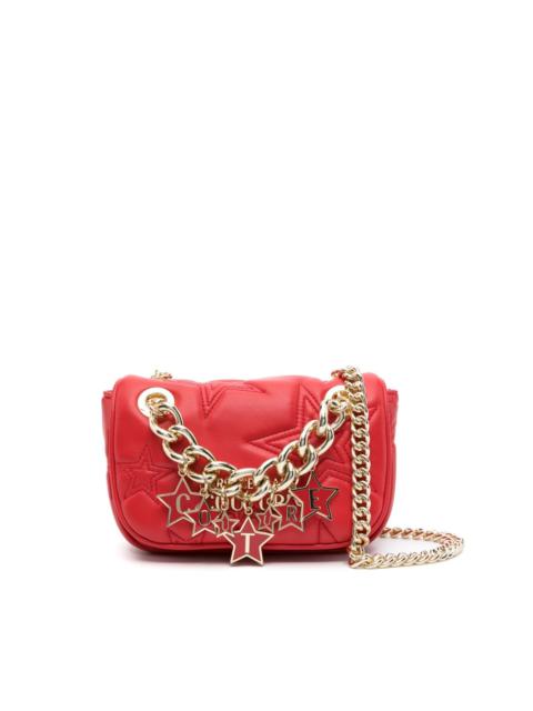 VERSACE JEANS COUTURE star-embroidered quilted shoulder bag