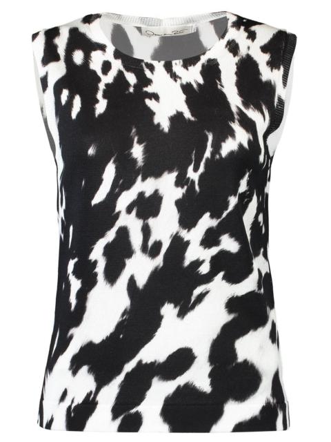 Oscar de la Renta Cow Inset Tank