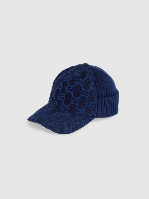 Gucci Reversible GG Wool Hat, Size M, Blue