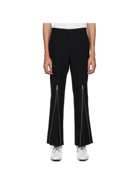 Comme des Garçons Homme Plus zip-detail 마른 바지