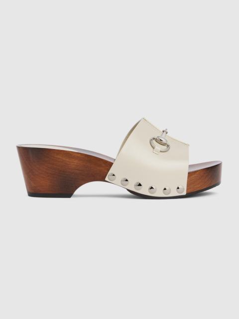 GUCCI Women's platform clog with Horsebit