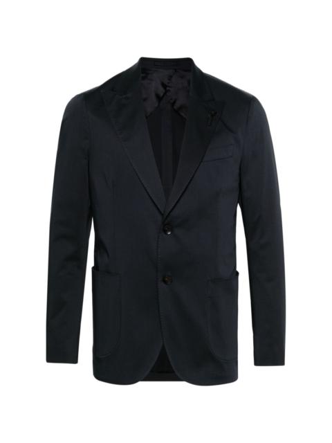 single-breasted cotton blazer