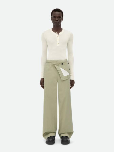 パンツ Bottega Veneta Sailor Pants Bottega Veneta Men's Wide-Leg Pants with Sailor Flap