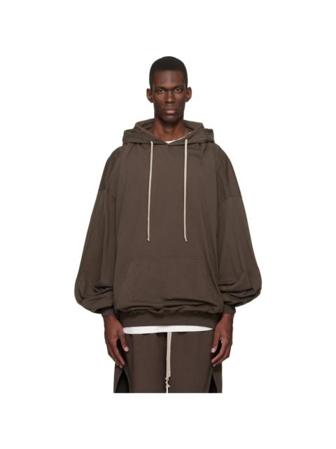 Rick Owens DRKSHDW Brown Temple Hun Hoodie