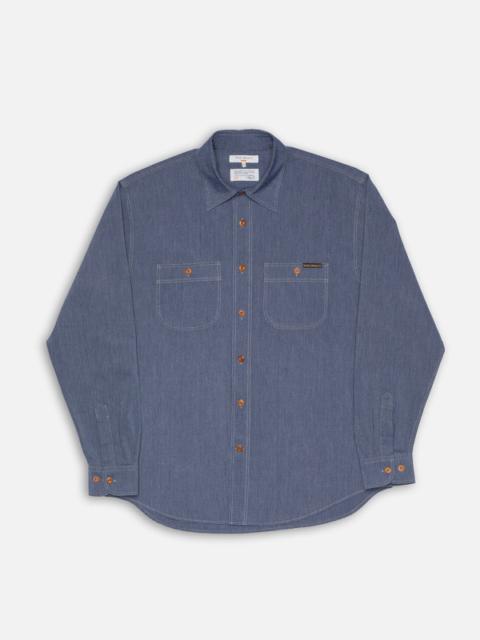 Nudie Jeans Julian Chambray Worker Shirt Indigo