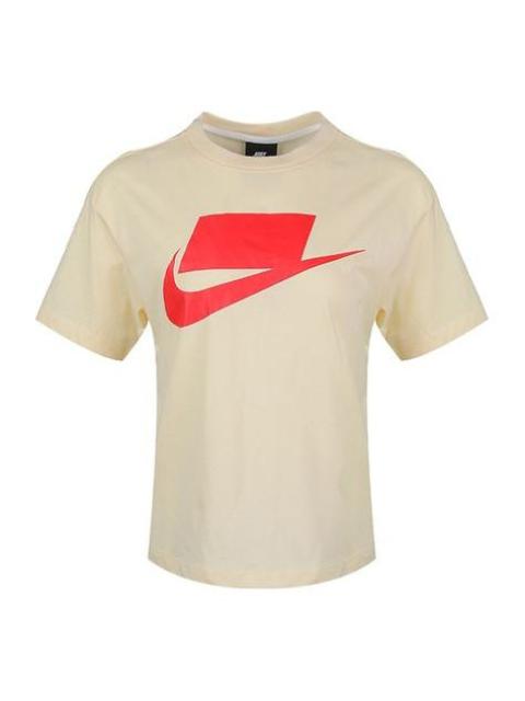 Nike (WMNS) Nike Sportswear Chest Classic Large Logo Short Sleeve Yellow AH4008-115