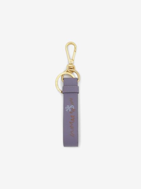 Marni purple leather keyring with Marni Mending