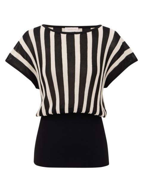Zimmermann CLASH STRIPE BILLOW TOP
