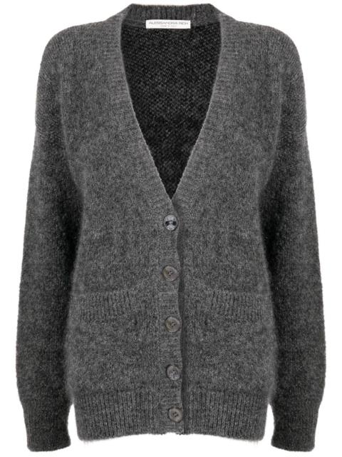 bear-intarsia knitted cardigan