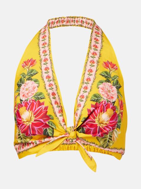 FARM RIO Spring Awakening cotton crop top