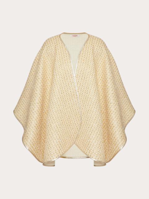 Valentino OPTICAL VALENTINO PONCHO IN WOOL AND LUREX BLEND