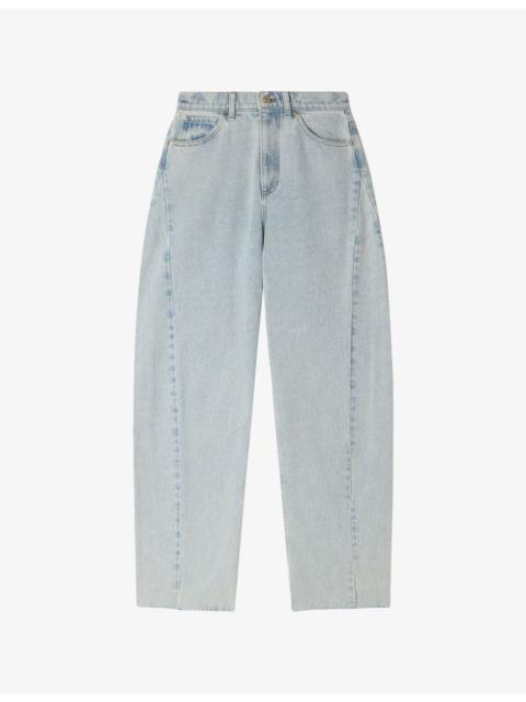 Sandro Barrel High-Rise Wide-Fit Denim Jeans