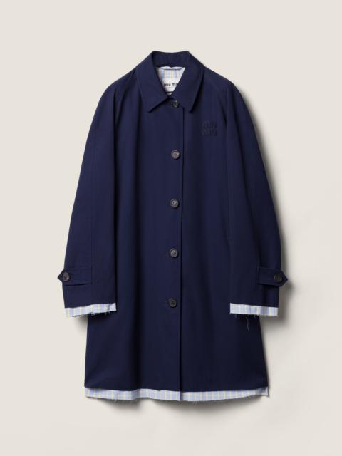 Miu Miu Single-breasted poplin coat