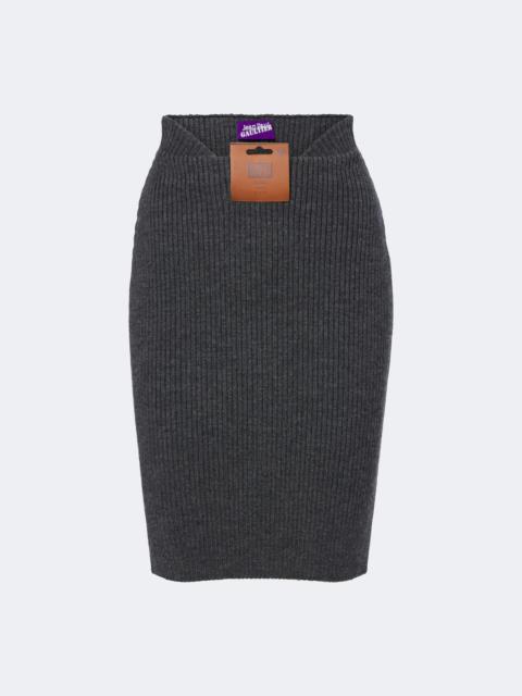 Jean Paul Gaultier Wool-blend pencil skirt