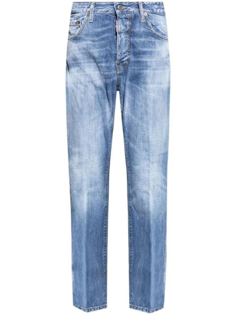 DSQUARED2 logo-patch cotton jeans