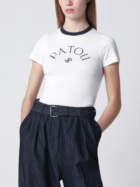 PATOU White T-shirt with embroidered logo