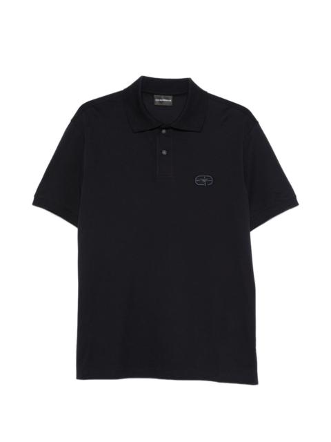 EMPORIO ARMANI logo-embroidered polo shirt