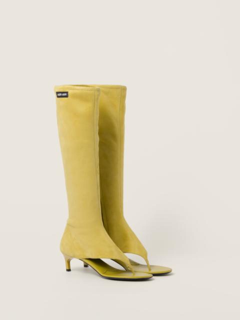 Miu Miu Suede thong boots