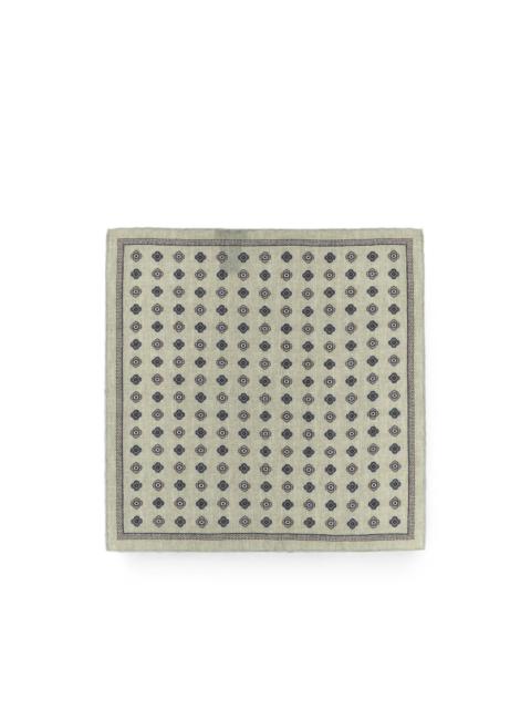 Brunello Cucinelli Medaglione geometric-pattern pocket square