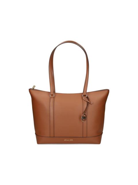 MICHAEL KORS large Temple logo charm tote bag