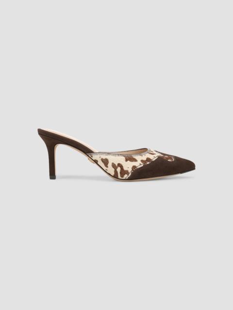VERONICA BEARD Women's Lisa 70MM Printed Calf Hair & Suede Mules - Brown Multi