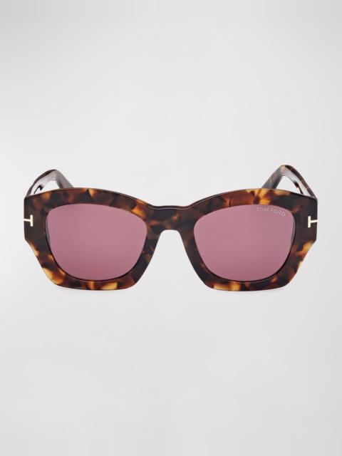 TOM FORD Guilliana Acetate Geometric Sunglasses