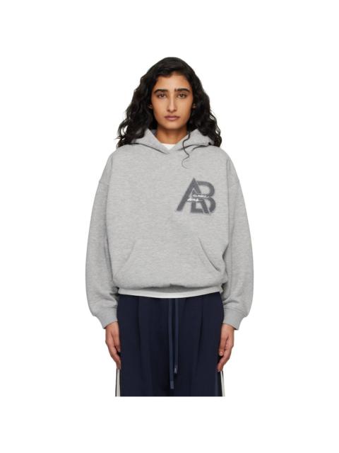 ANINE BING Gray Jaci Letterman Hoodie