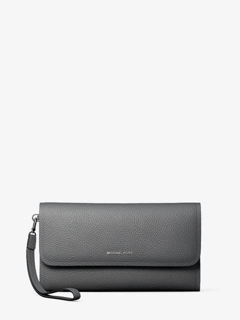MICHAEL KORS Jet Set Medium Pebbled Leather Convertible Wristlet