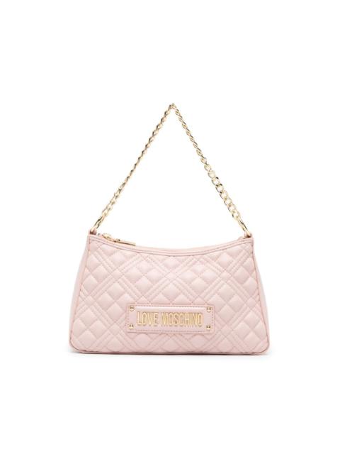 Moschino quilted logo-plaque tote bag