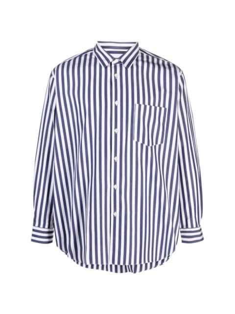 striped poplin shirt