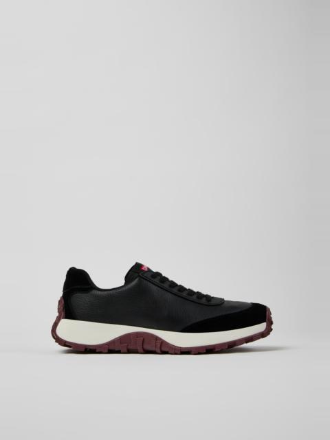 CAMPER Drift Trail Black Leather and Nubuck Sneakers for Men.