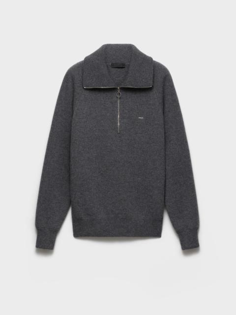 Prada Wool and cashmere polo sweater