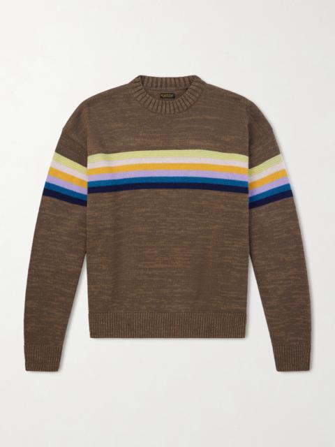 Kapital Peckish Rainbow Striped Cotton and Wool-Blend Sweater