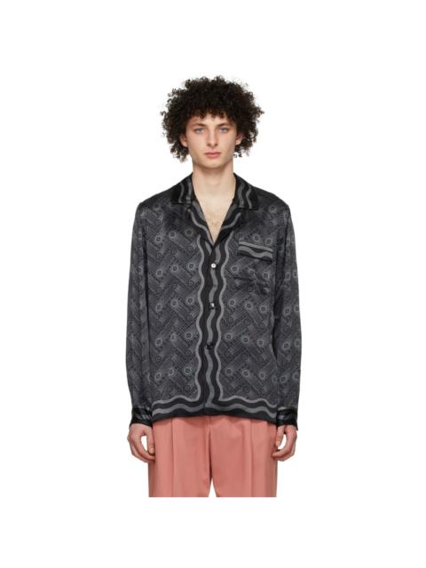 CASABLANCA Black Silk Pyjama Shirt
