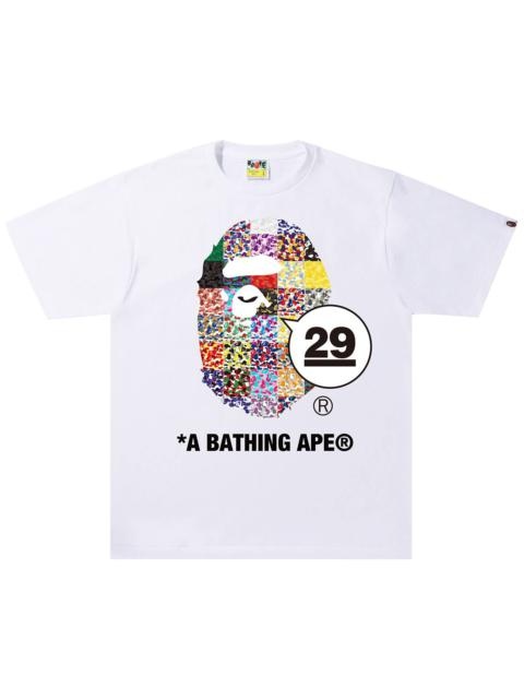 A BATHING APE® BAPE 29th Anniversary Ape Head Tee 'White' | REVERSIBLE