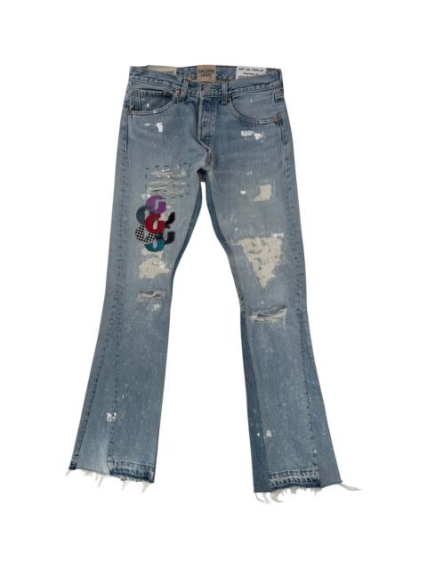 GALLERY DEPT. Distressed Denim Patch Jeans "Blue" GD413