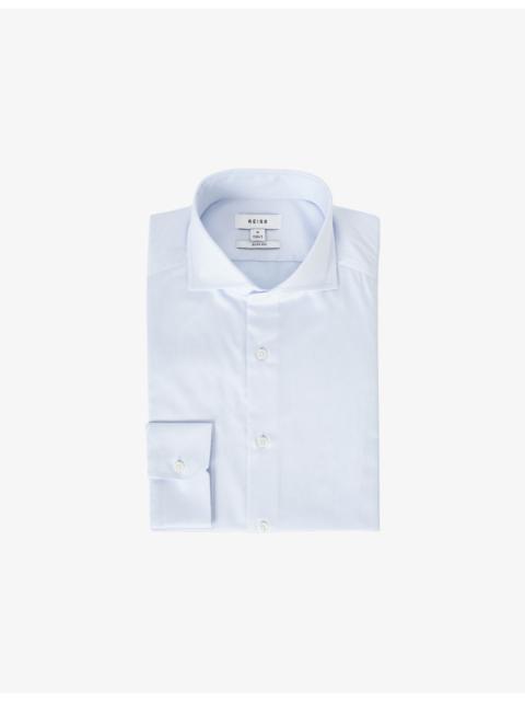 REISS Storm Reg Long-Sleev Cotton-Twill Shirt