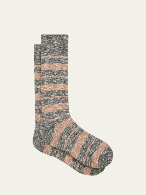 Paul Smith Men's Kenny Flamed Melange Crew Socks