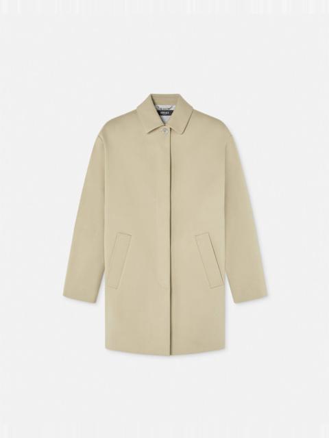 VERSACE Gabardine Short Trench Coat