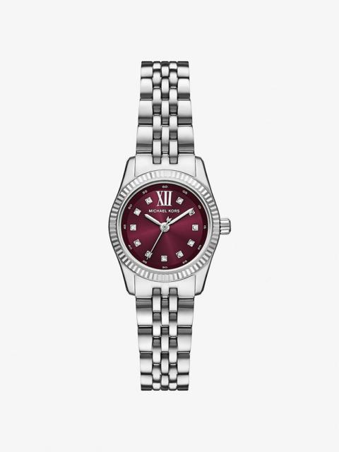 MICHAEL KORS Mini Lexington Pavé Silver-Tone Watch