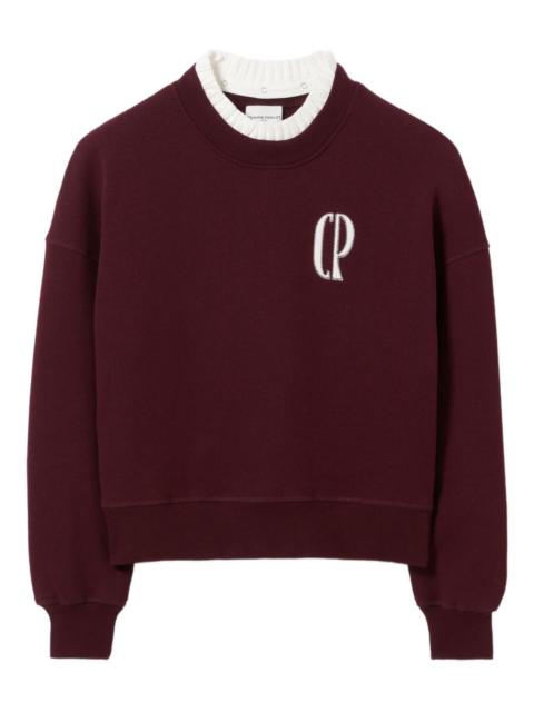 Claudie Pierlot logo-patch cotton-blend sweatshirt