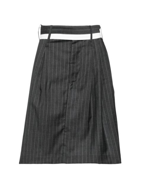 HED MAYNER belted striped skirt
