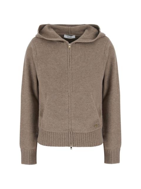 Max Mara Primo zip-up knitted hoodie