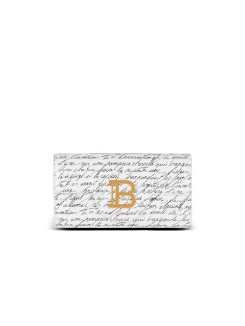 Balmain B-Buzz leather wallet with "Love Letter" print