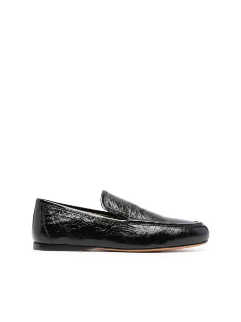 KHAITE The Alessia crinkled loafers