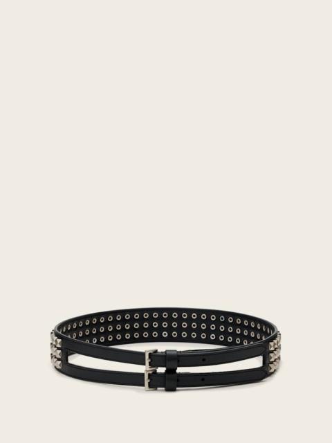 ALLSAINTS DREA LEATHER STUDDED BELT
