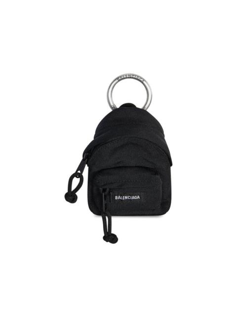 BALENCIAGA Micro Backpack Keychain in Black