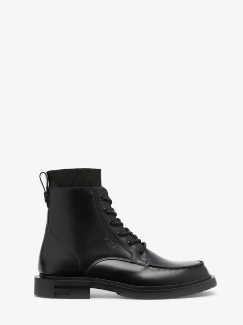 Slip On Fendi Frame Biker Boots