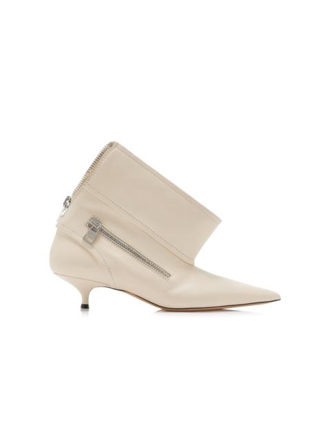 JW Anderson Leather Biker Boots ivory