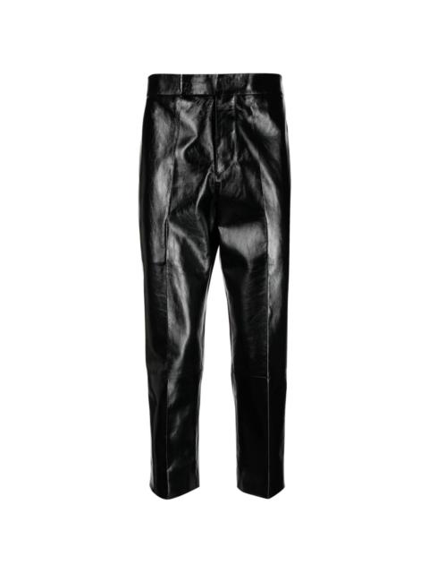 SAPIO cropped leather trousers